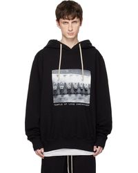 Rick Owens - Pull À Capuche Surdimensionné Noir - Lyst
