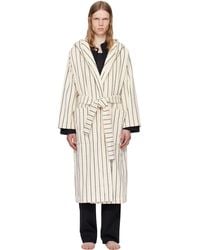 Tekla - Off- & Terry Hooded Bathrobe - Lyst