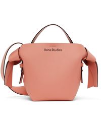 Acne Studios - Mini sac à bandoulière rose à nœuds musubi - Lyst