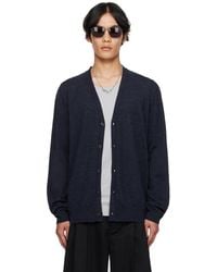 Maison Margiela - Suede Elbow Patch Cardigan - Lyst