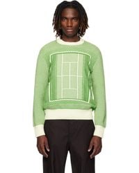 Lacoste - Pull De Court Vert À Images En Jacquard - Lyst