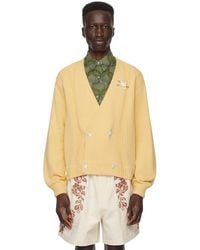 Bode - Yellow Double-breasted Cardigan - Lyst