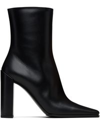 Alaïa - Bottines 90 Noires En Cuir De Veau Souple - Lyst
