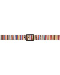 Paul Smith - Multicolor Signature Stripe Reversible Belt - Lyst