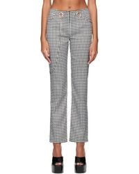 Miaou - Ssense Work Capsule – Black & White Tommy Trousers - Lyst