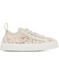 Chloé - ベージュ Lauren スニーカー - Lyst