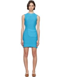 JW Anderson - ブルー Shift ニット ミニワンピース - Lyst