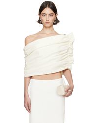 Colleen Allen - Ssense Exclusive Bridal Capsule Velvet Shawl Top - Lyst
