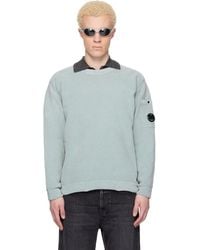 C.P. Company - Cotton Chenille Crewneck Lens Sweater - Lyst