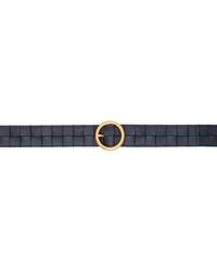 Bottega Veneta - Navy Maxi Intreccio Belt - Lyst