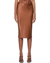 Miaou - Ssense Work Capsule – Brown Verona Midi Skirt - Lyst