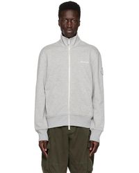 Moncler - Gray Zip-up Sweater - Lyst