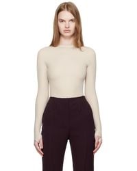 Mugler - Shoulder Logo Bodysuit - Lyst