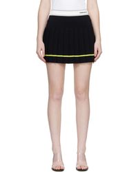 CASABLANCA - Striped Pleated Miniskirt - Lyst