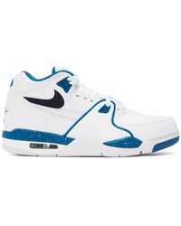 Nike - White & Blue Air Flight 89 Sneakers - Lyst