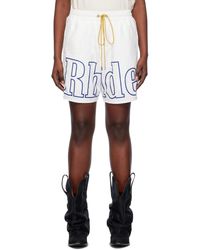 Rhude - White Printed Shorts - Lyst