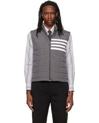 Thom Browne - 4-Bar Ripstop Quilted Vest - Lyst