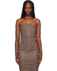 Rick Owens - Temple Bustier Leather Top - Lyst
