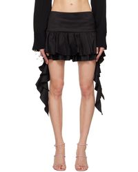 Blumarine - Black Ruffled Miniskirt - Lyst