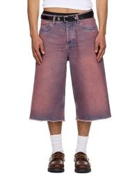 Martine Rose - Ssense Exclusive Frayed Denim Shorts - Lyst