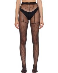 Wolford - Dotted Garter Belt Tights - Lyst