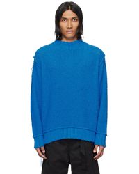 Sacai - Blue Loose Thread Sweater - Lyst