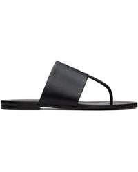 The Row - Nappa Leather Thong Flat Sandals - Lyst