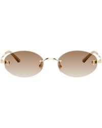 Cartier - Signature C Oval Rimless Sunglasses - Lyst