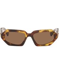 Bottega Veneta - Classic Oval Sunglasses - Lyst