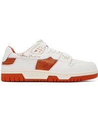 Acne Studios - White & Orange Low Top Sneakers - Lyst