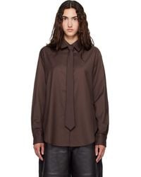 Frankie Shop - Peri Tie Neck Shirt - Lyst