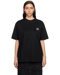 WOOYOUNGMI - Black Patch T-shirt - Lyst