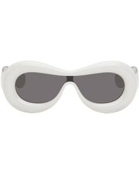 Loewe - ホワイト Inflated goggle サングラス - Lyst