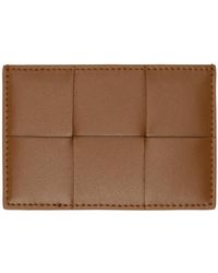 Bottega Veneta - Porte-cartes cassette brun - Lyst