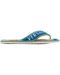 Versace - Medusa Jacquard Flip-Flops - Lyst