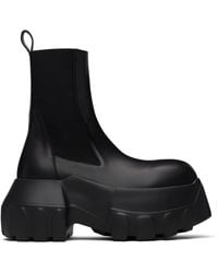 Rick Owens - Bottines Beatle Noires À Semelle Mega Tractor - Lyst