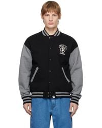 Aape By A Bathing Ape - 'Aape Now' Moonface Logo Baseball Jacket - Lyst