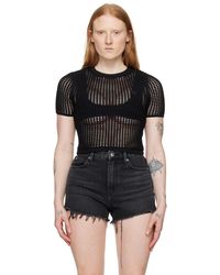 T By Alexander Wang - Cropped T-shirt - Lyst