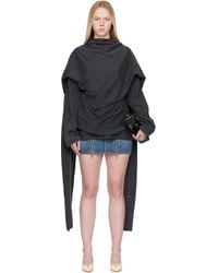 Jean Paul Gaultier - Integrated Scarf Laurier Stamp T-Shirt - Lyst