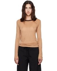 Baserange - Tan Racer Long Sleeve T-Shirt - Lyst