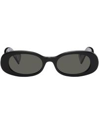 Gucci - Black Oval Acetate Sunglasses - Lyst