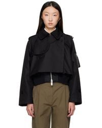 Sacai - Cotton Gabardine X Nylon Twill Jacket - Lyst
