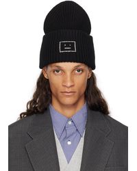 Acne Studios - Embellished Face Logo Beanie - Lyst