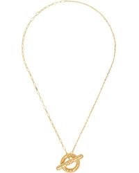 Burberry - Check Granulation T-Bar Necklace - Lyst