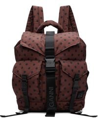 Ganni - Re-Tech Printed Nylon Backpack - Lyst