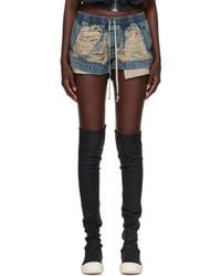 Rick Owens - Tower Fog Boxers Denim Shorts - Lyst