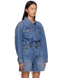 alexander wang cropped denim jacket