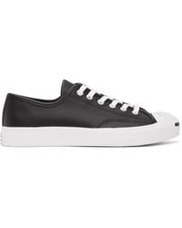 Converse Leather Jack Purcell Ox Trainers - Black