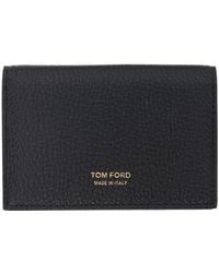 Tom Ford - ソフト グレインレザー T Line ビジネスカードケース - Lyst