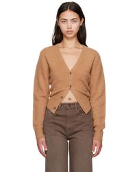 R13 - Tan Split Hem Cardigan - Lyst